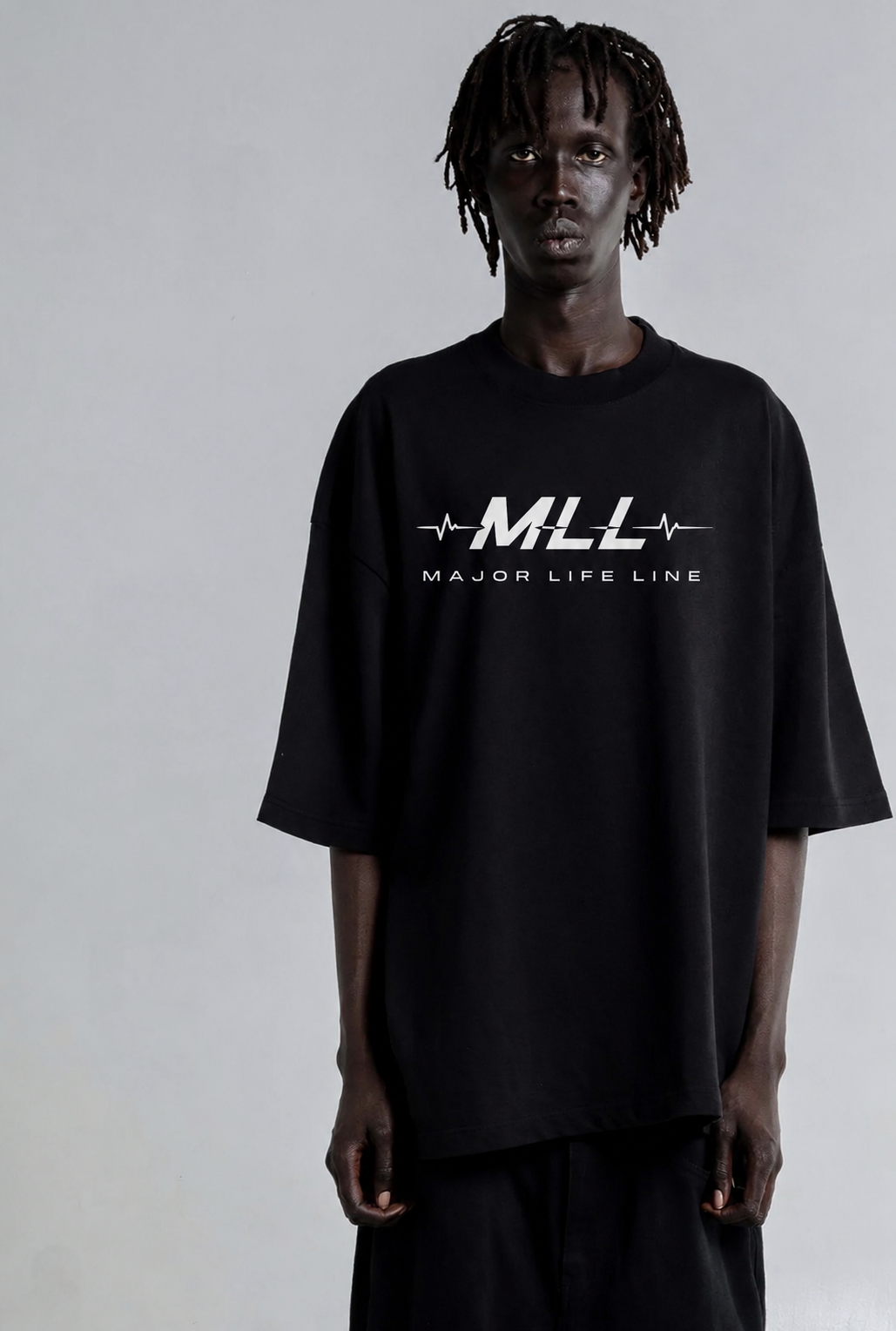 MLL Heavyweight Oversized Drop Shoulder Garment Dyed T-Shirt